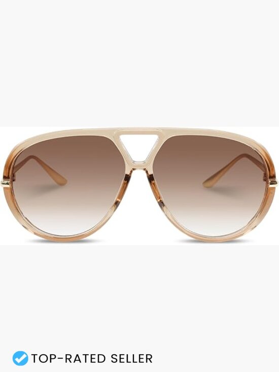 Retro Polarized Aviator Sunglasses Oversized Classic 70s Trendy Square Vintage main image 6
